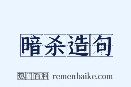 暗杀造句是什么意思的图片